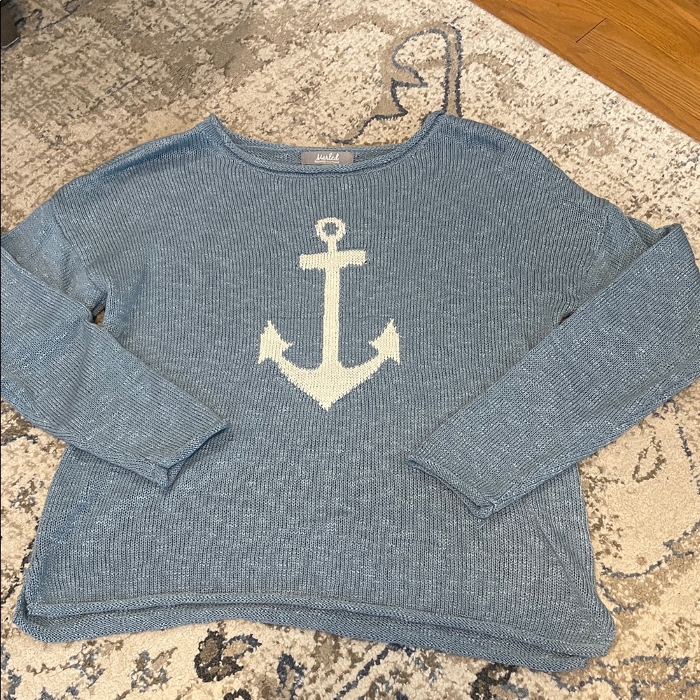 Beachy Women’s Marled Blue Gray Knit Sweater - XL